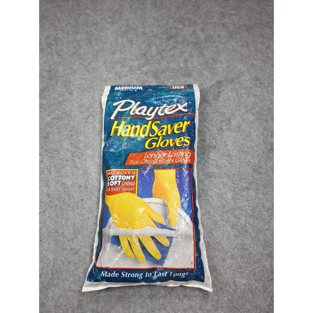 Playtex HandSaver Gloves Size Large Reusable Rubber Cleaning New Sealed 1997 NOS